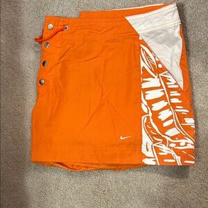 Nike Bright Orange Skirt with White Pattern